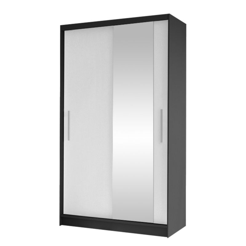 Szafa MIRJAN 24 z drzwiami przesuwnymi Costa VI czarny/biały 1 szt.