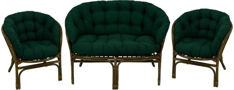 Poduszka na meble rattanowe wiklinowe AMPO komplet zielony turia 1 szt.