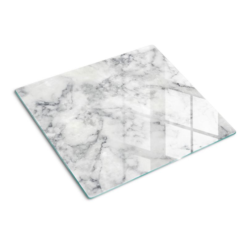 Deska szklana Tulup 60x52 cm Biały Marmur Kamień 1 szt.