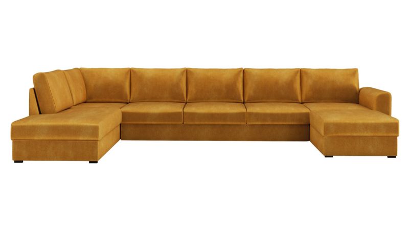 Narożnik MIRJAN 24 z funkcją spania Wilma Large lewy miodowy 1 szt.