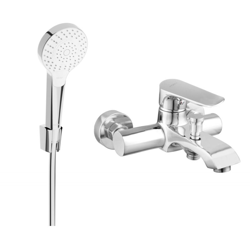 Bateria wannowa z zestawem prysznicowym Mexen Pecos chrom 7273R05-00 1 szt.