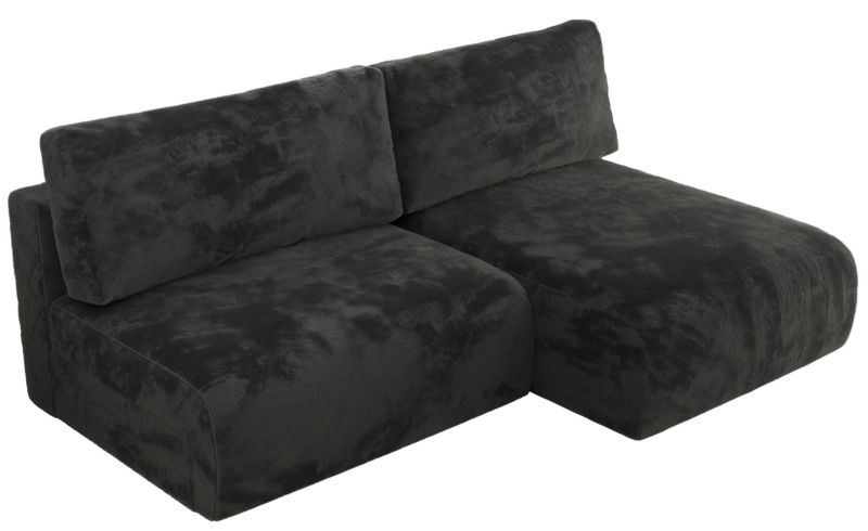 Narożnik MKS Meble VIVO L strona prawa ciemnoszary plusz 1szt.