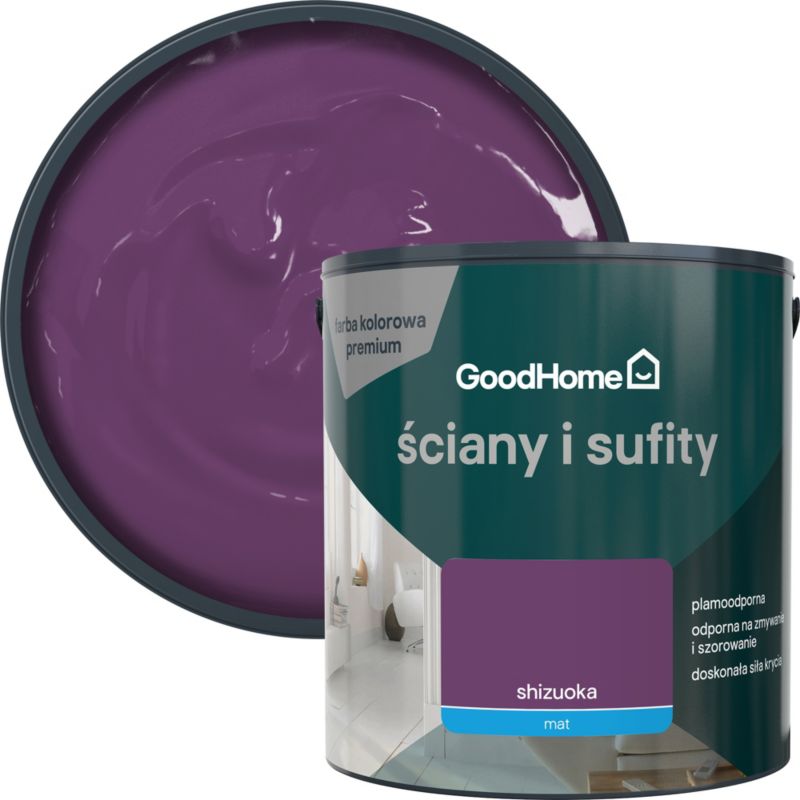 Farba plamoodporna GoodHome Premium Ściany i Sufity shizuoka 2,5 l