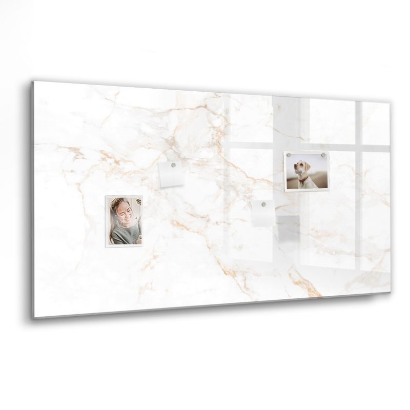 Szklana tablica magnetyczna Wallfluent 120x60 cm Elegancki marmur Czarny marker 1 szt.