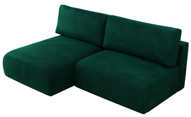 Narożnik MKS Meble VIVO L strona lewa ciemnozielony welwet 1szt.