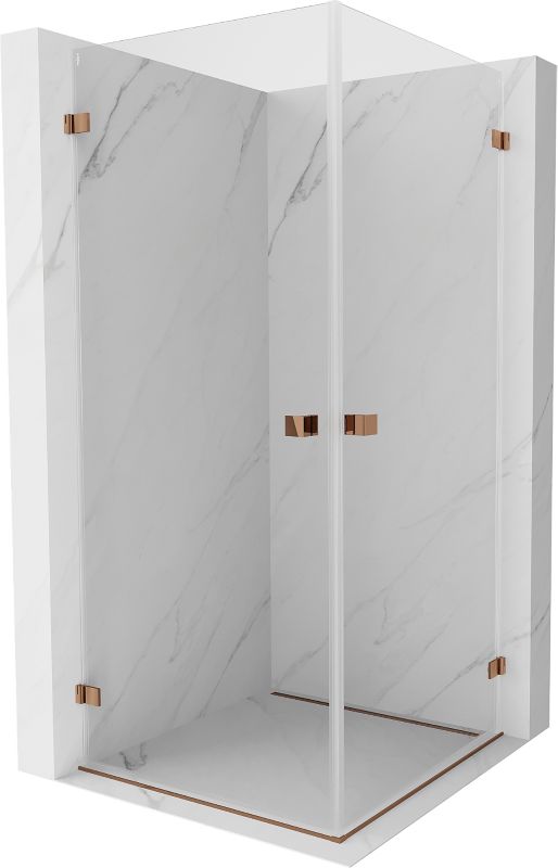 Kabina prysznicowa uchylna Mexen Lunar-B różowe złoto 70x70 cm 832-070L-070P-60-00 1 szt.
