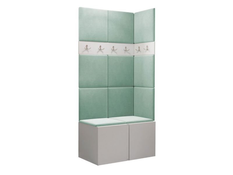 Garderoba MIRJAN 24 Orion I biały + miętowy 1 kpl.