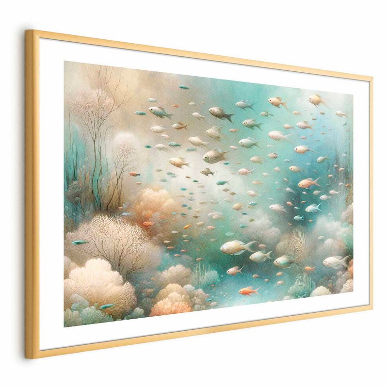 Plakat Artgeist Oceaniczne piękno 90x60 cm z ramą złotą 1 szt