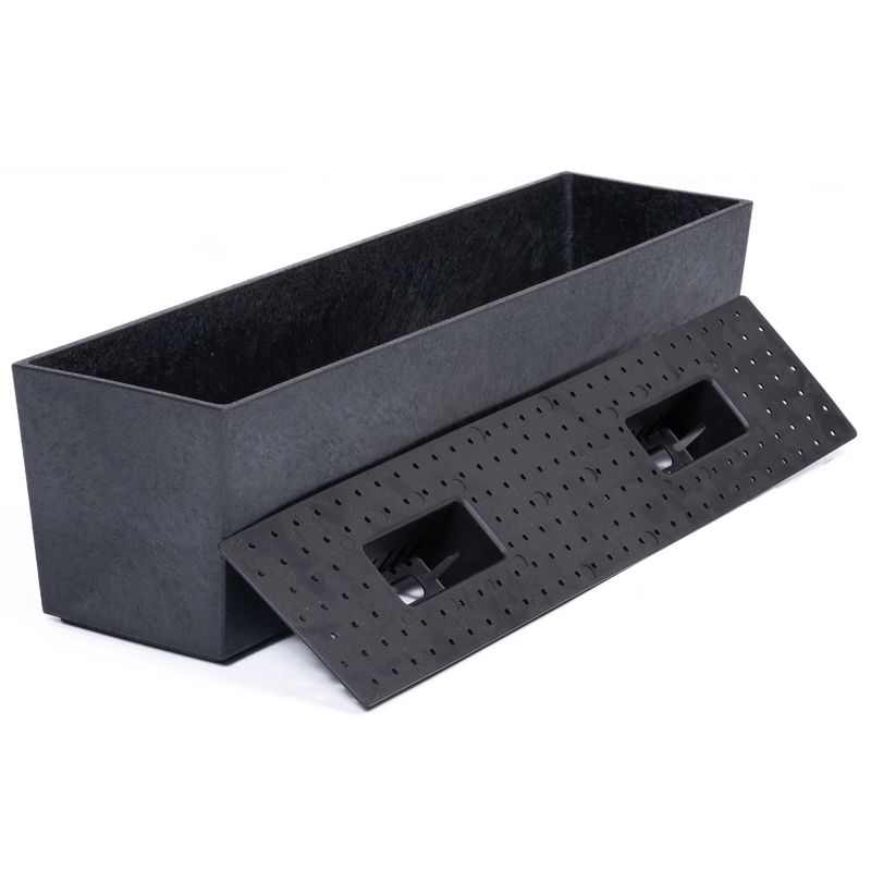 Donica 61x15x15 cm Sonata Tapered Multy Home czarna 1 szt