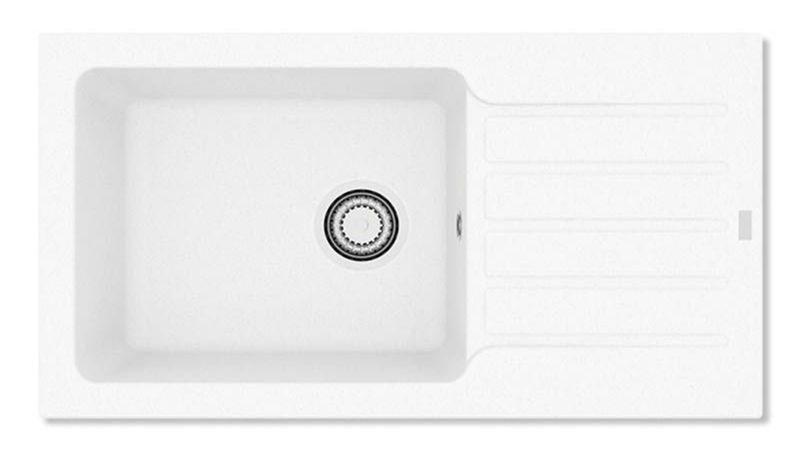 Zlewozmywak granitowy Alveus Niagara 90 kol. 11 biały (77,5x43cm) 1-komorowy 1szt.