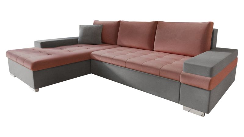 Narożnik MIRJAN 24 z funkcją spania Bangkok Mini szary + łososiowy 1 szt.