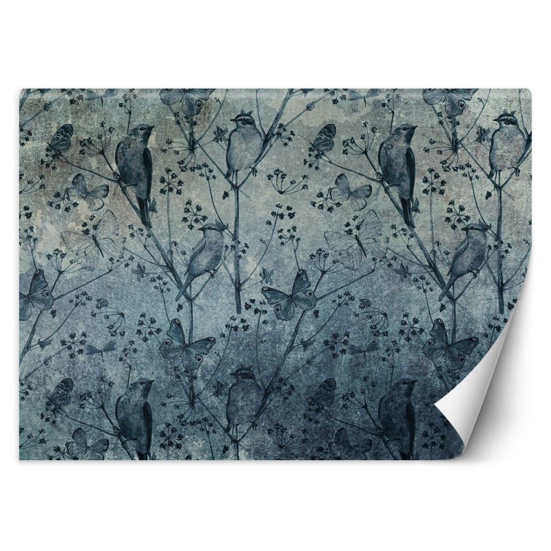 Fototapeta Feeby Ptaki i motyle na ścianie 254x184 1 szt