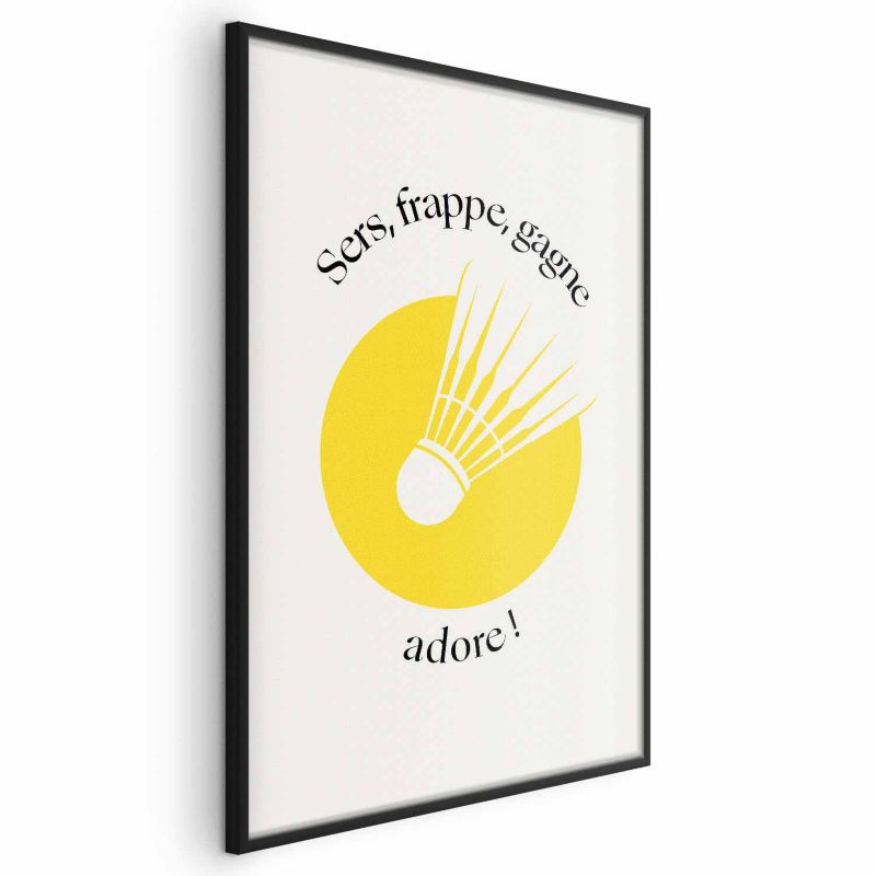 Plakat Artgeist Lotka do badmintona 21x30 cm z ramą czarną 1 szt