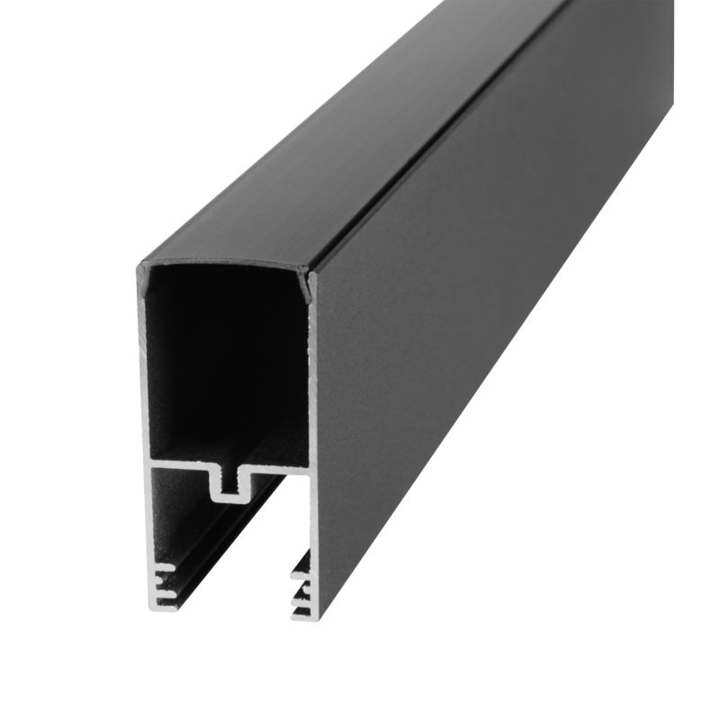 Profil do szynoprzewodu MasterLED Luxo 48V natynk 1m czarny