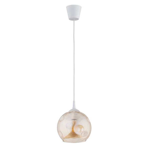 Lampa wisząca Alfa Polon biało-bursztynowy minimalistyczna 1xE27 x 15W 1 szt.