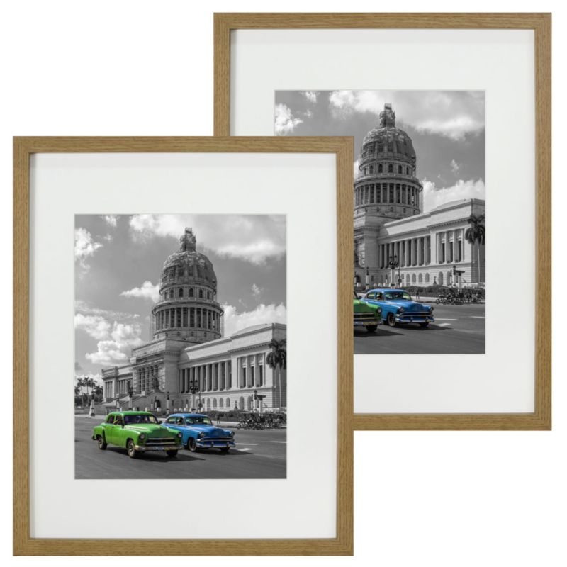 Zestaw ramek BD art Basic 28x35 z passe-partout dębowa 2 szt.