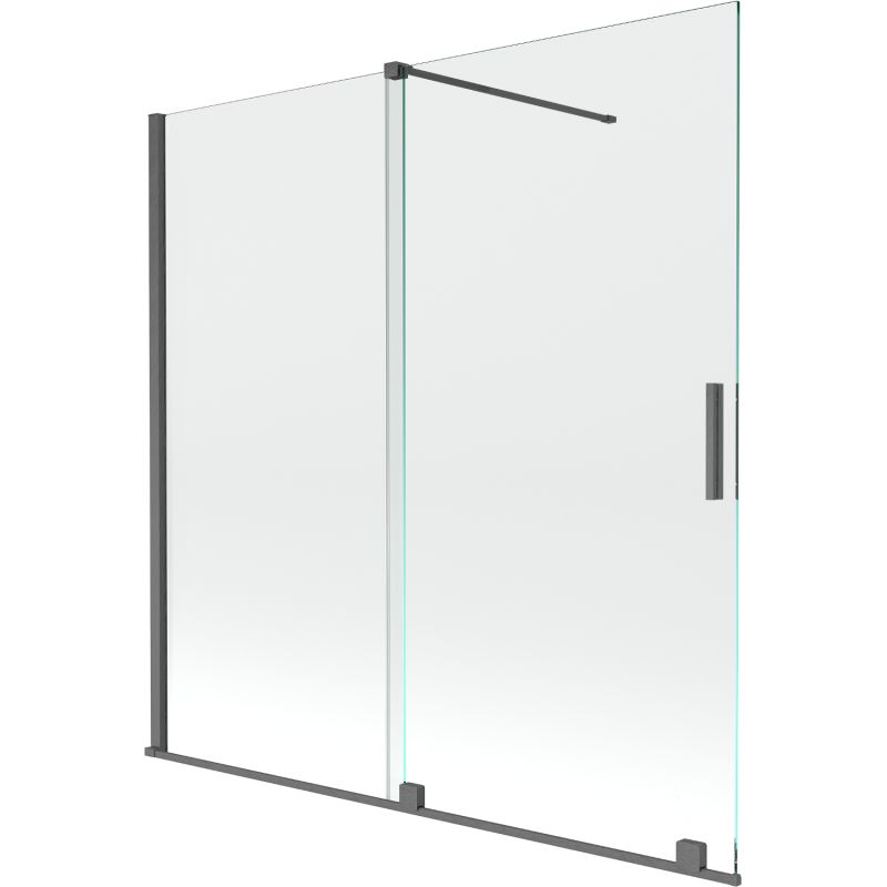 Parawan nawannowy rozsuwany Mexen Velar gun gray 160x150 cm 1 szt.