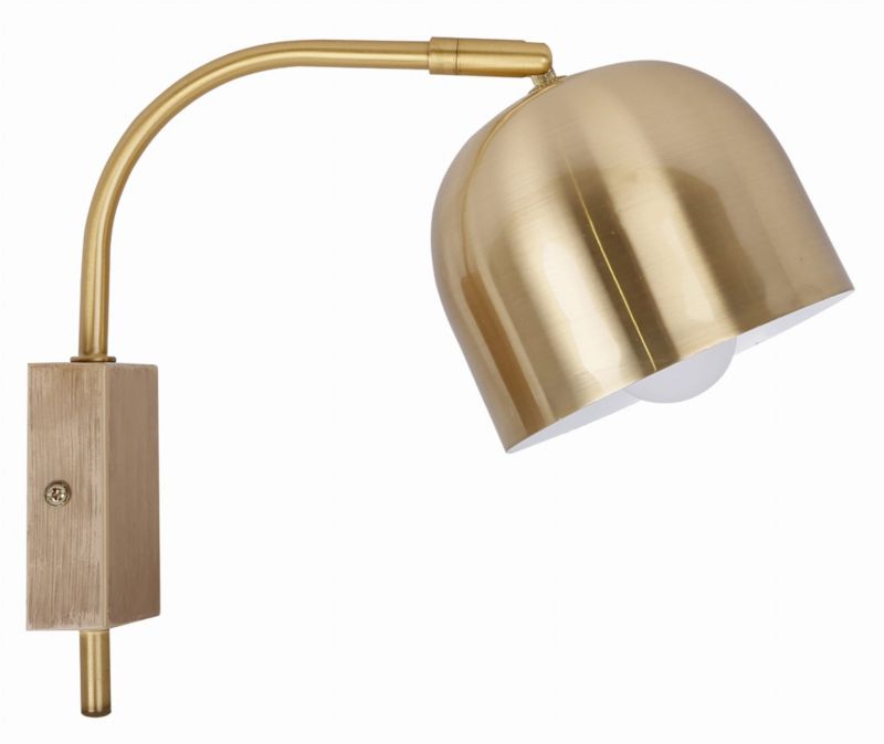 Kinkiet ścienny Candellux Rupi mosiądz-złoty-jasne drewno 1 x E27 x 40W IP20 wym: 22 x 27 x 12 cm - 1 szt.