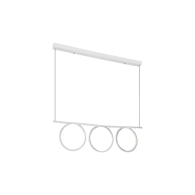 Lampa wisząca Milagro Loop 5212 biała szerokość 80 cm wbudowany LED 60W 1 szt.