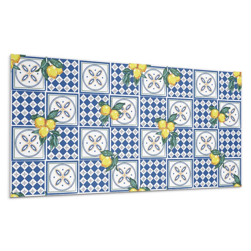 Panel samoprzylepny Wallfluent 100x50 cm Wzór cytrynowy w układzie kafelkowym 1 szt.