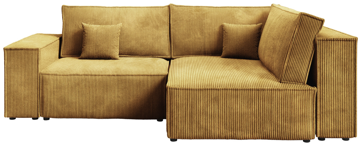 Nowoczesna rogówka do salonu z funkcją spania PEDRO DUO