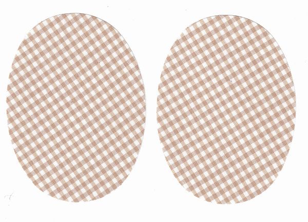 łaty w kratę termoprzylepne 2 szt. kol. 361 (beżowe)