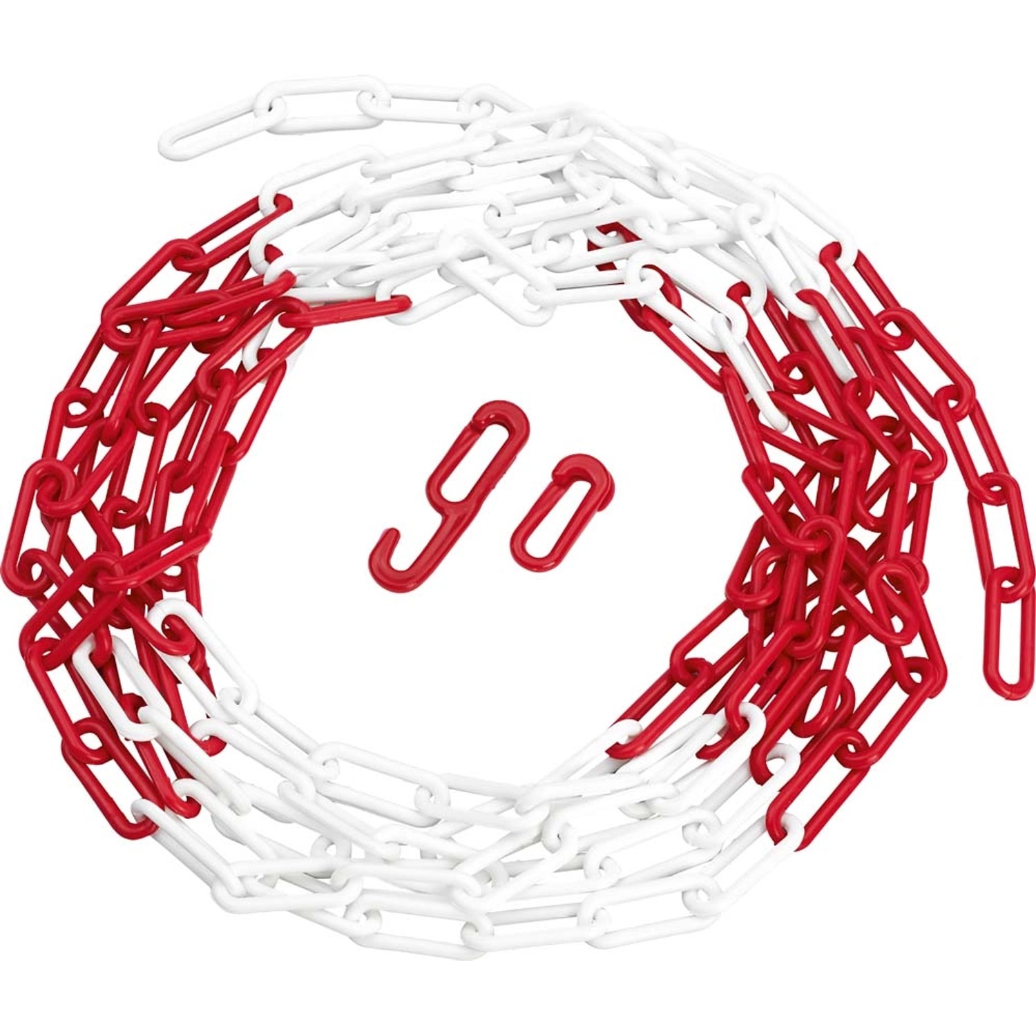 Łańcuch plastikowy biało/czer 6mm 5m