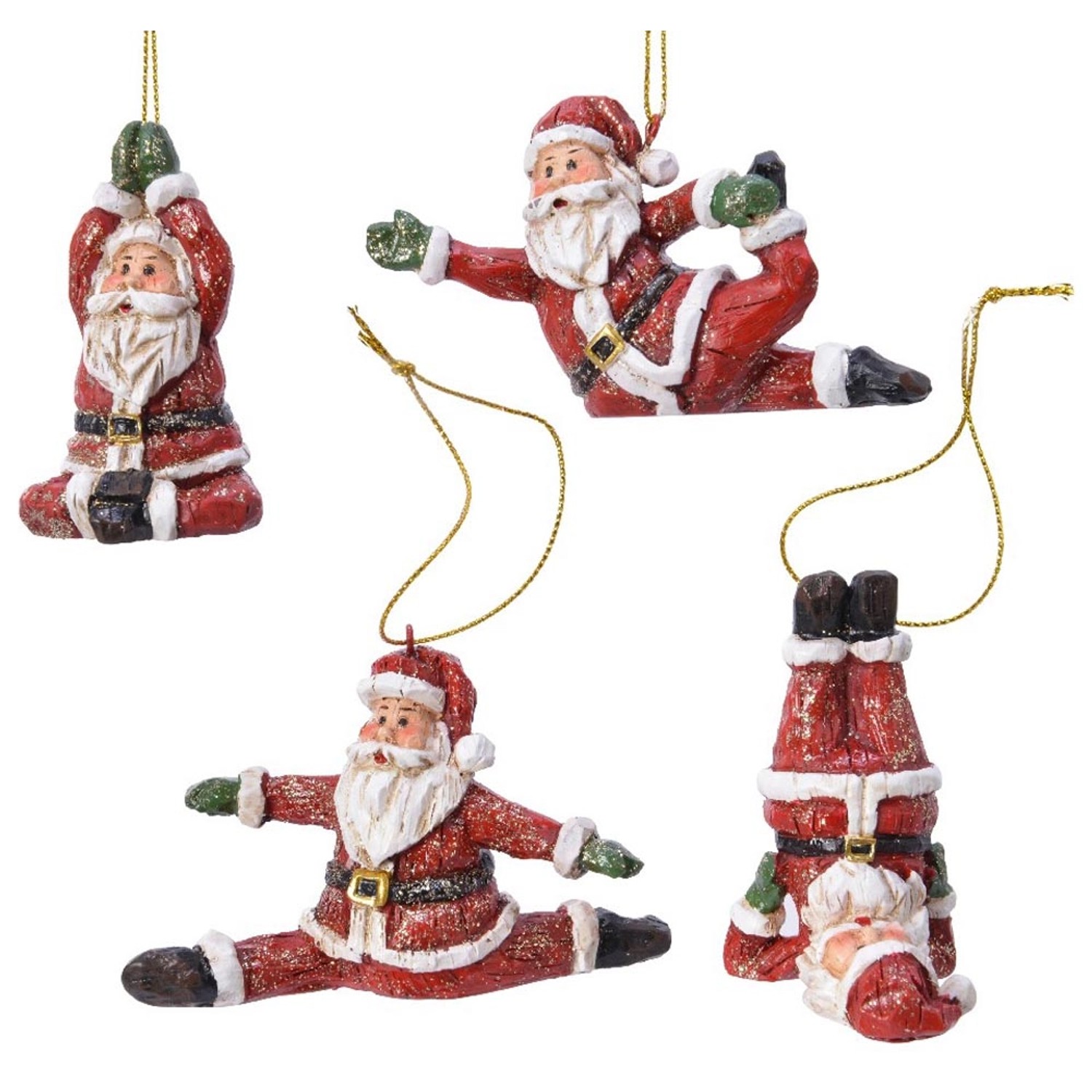 Zawieszka ceramiczna MIKOŁAJ YOGA, mix - wys. 10 cm