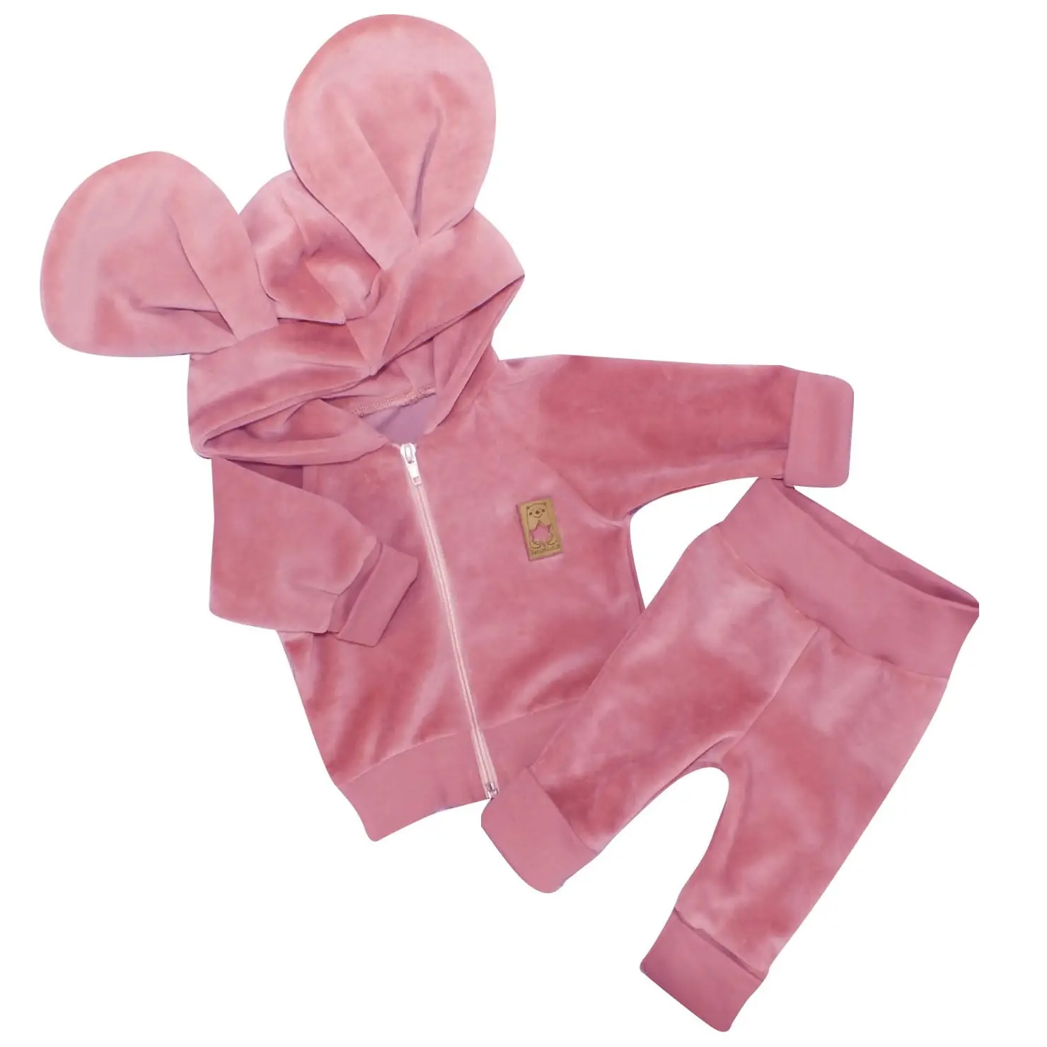 DRES NIEMOWLĘCY WELUROWY Z USZAMI BRUDNY RÓŻ ZZ - 68