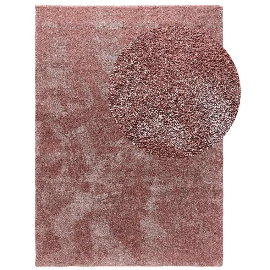 Dywan shaggy nadający się do prania Melvin różowy BEN - Chodnik - 70x200