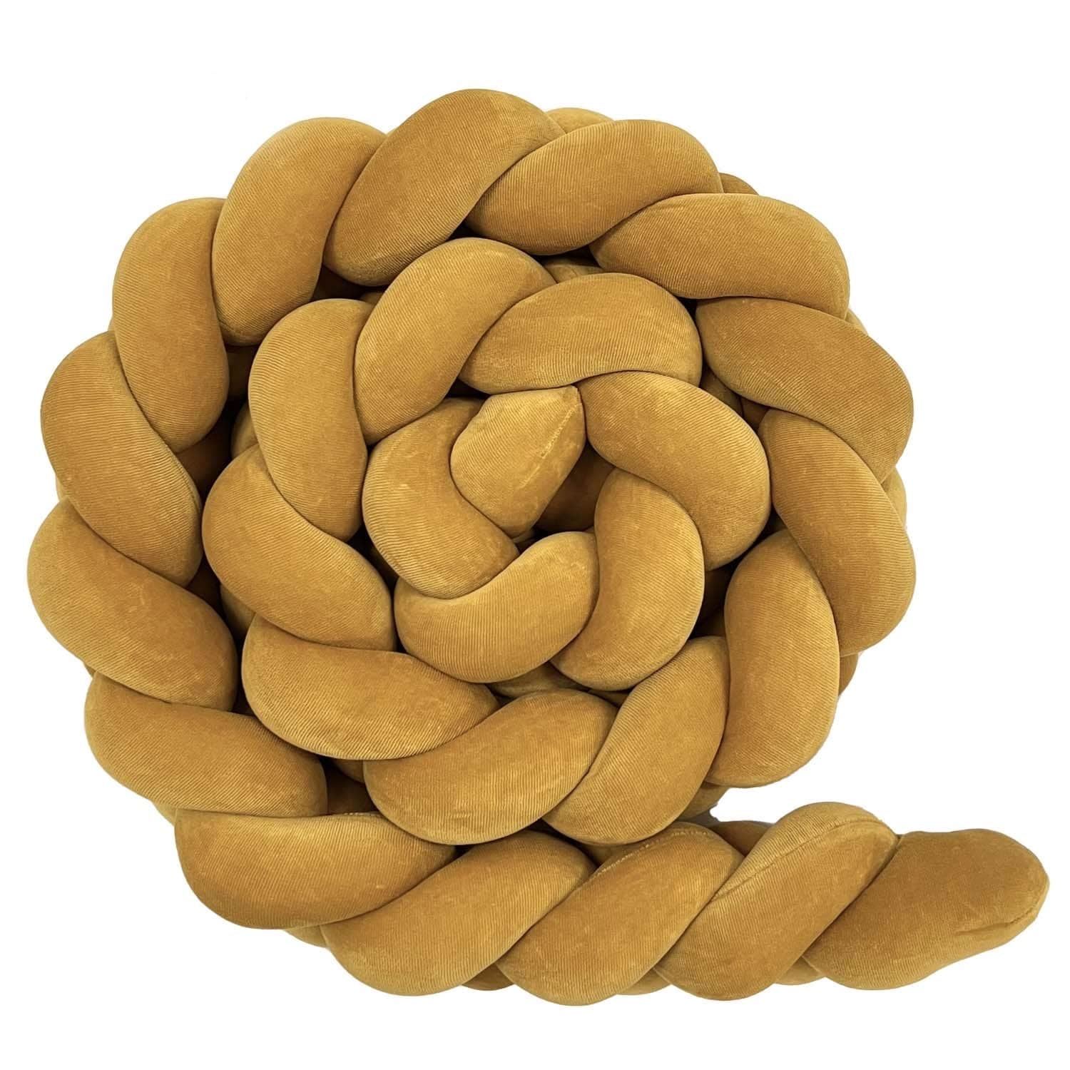 Ochraniacz warkocz welur musztarda LU - 300 cm