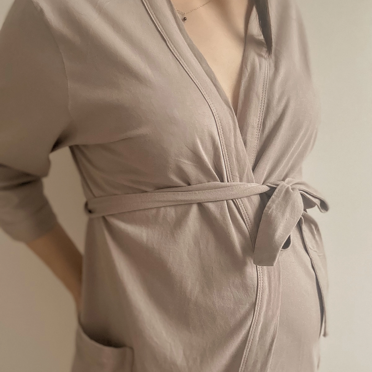 Szlafrok ciążowy Luna beżowy IF