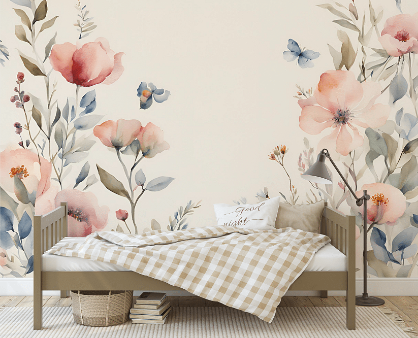 Fototapeta dla dzieci Brzoskwiniowe Kwiaty - 700