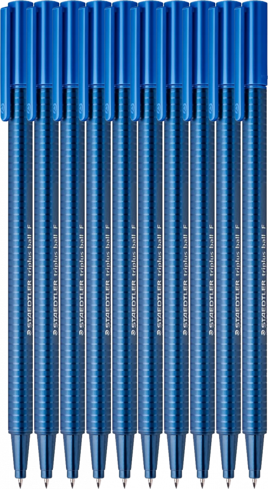 10x Długopis Staedtler, Triplus ball, F, niebieski