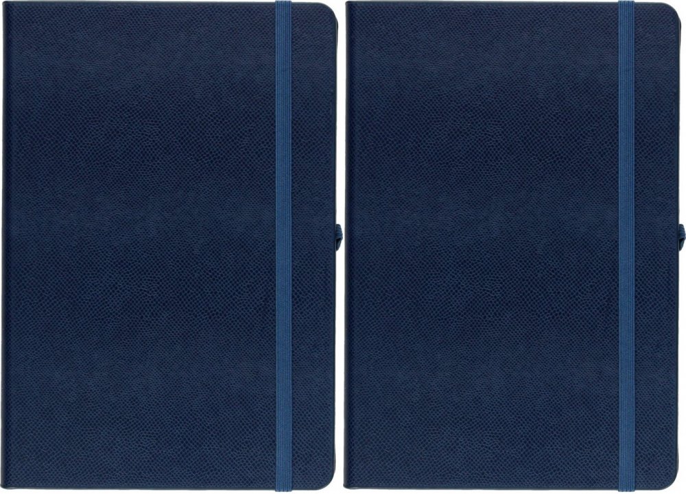 2x Notatnik w linie Opus O.Note London, A5, twarda oprawa, 112 kartek, niebieski