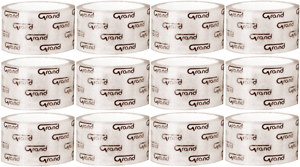 12x taśma klejąca Grand, 12mmx30yd, transparentny