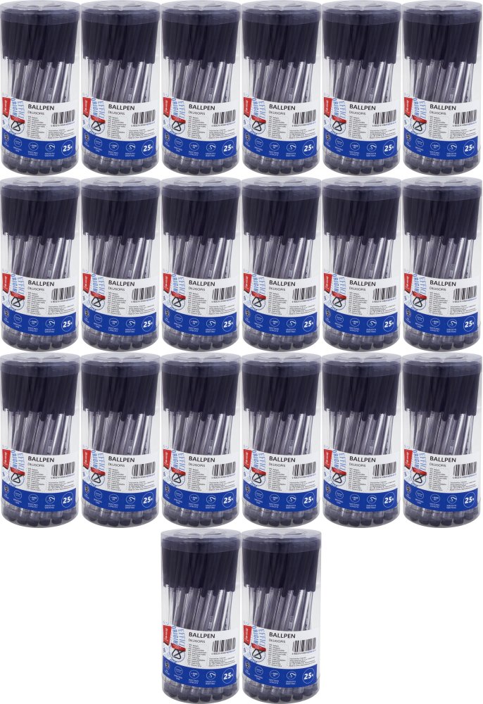 20x Długopis biurowy MemoBe, 1mm, 25 sztuk, czarny