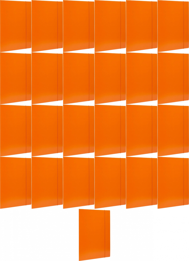 25x Teczka z gumką Barbara, A4, klejona, lakierowana, pomarańczowy