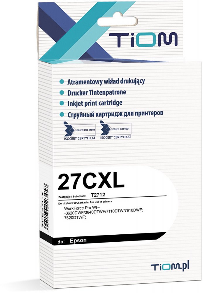 Tusz Tiom 27CXL (T2712), 15ml, cyan (błękitny)