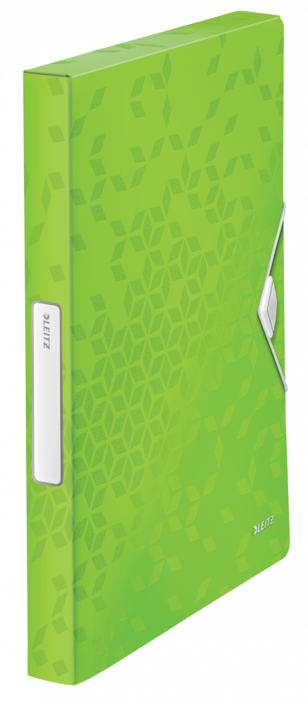 Teczka plastikowa z gumką Leitz Wow, A4, 30mm, zielony