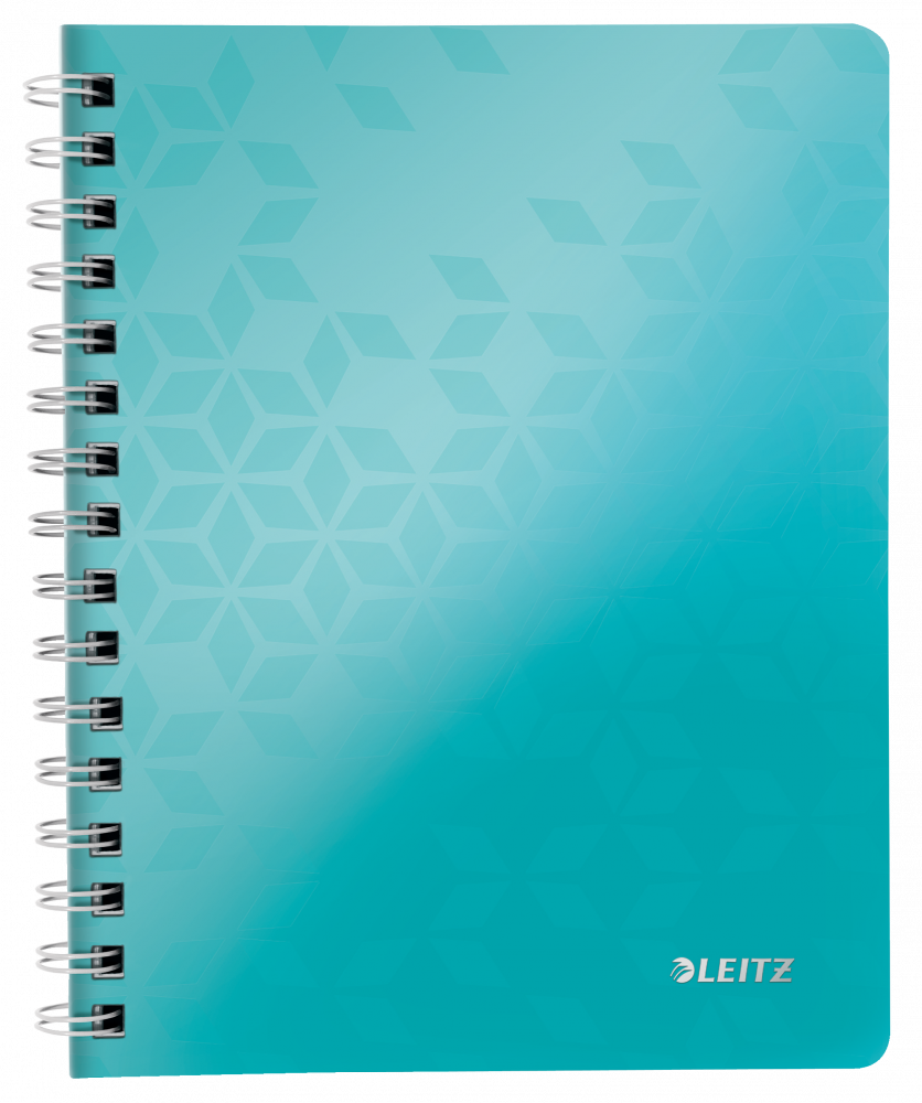 Kołonotatnik Leitz Wow, A5, w kratkę, 80 kartek, okładka PP, turkusowy