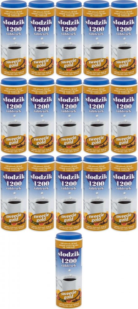 16x Słodzik Sweetie Gold, w tabletkach, 1200 sztuk