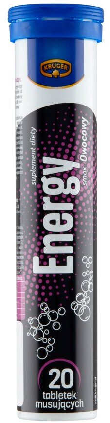 Tabletki musujące Vital Power Energy, owocowy, 20 tabletek