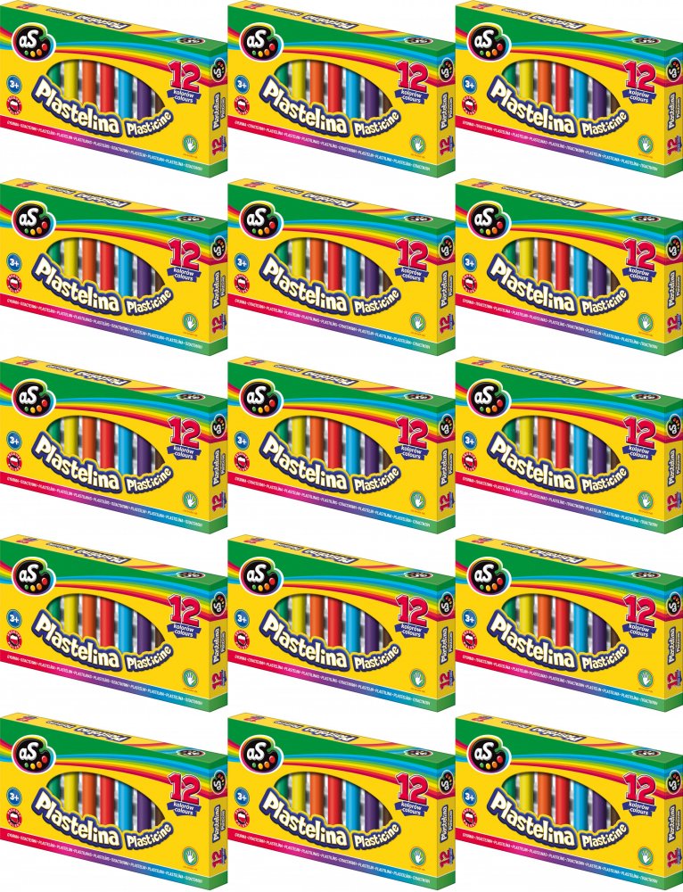 15x Plastelina Astra AS, 12 kolorów