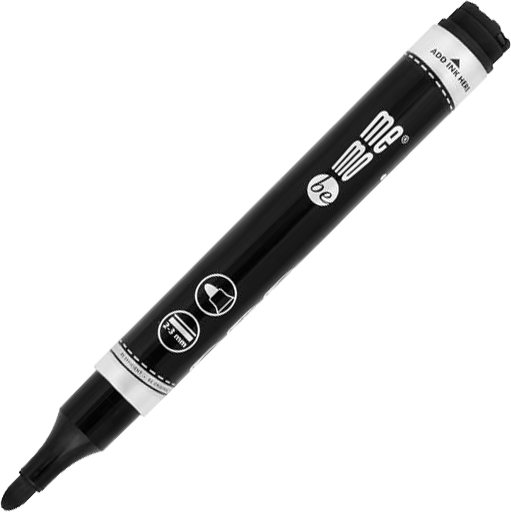 Marker permanentny MemoBe, okrągła, czarny