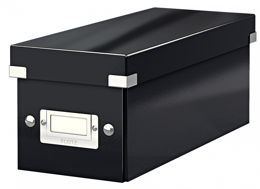 Pudełko na płyty CD/DVD Leitz Click&Store Wow, 143x136x352mm, 1 sztuka, czarny