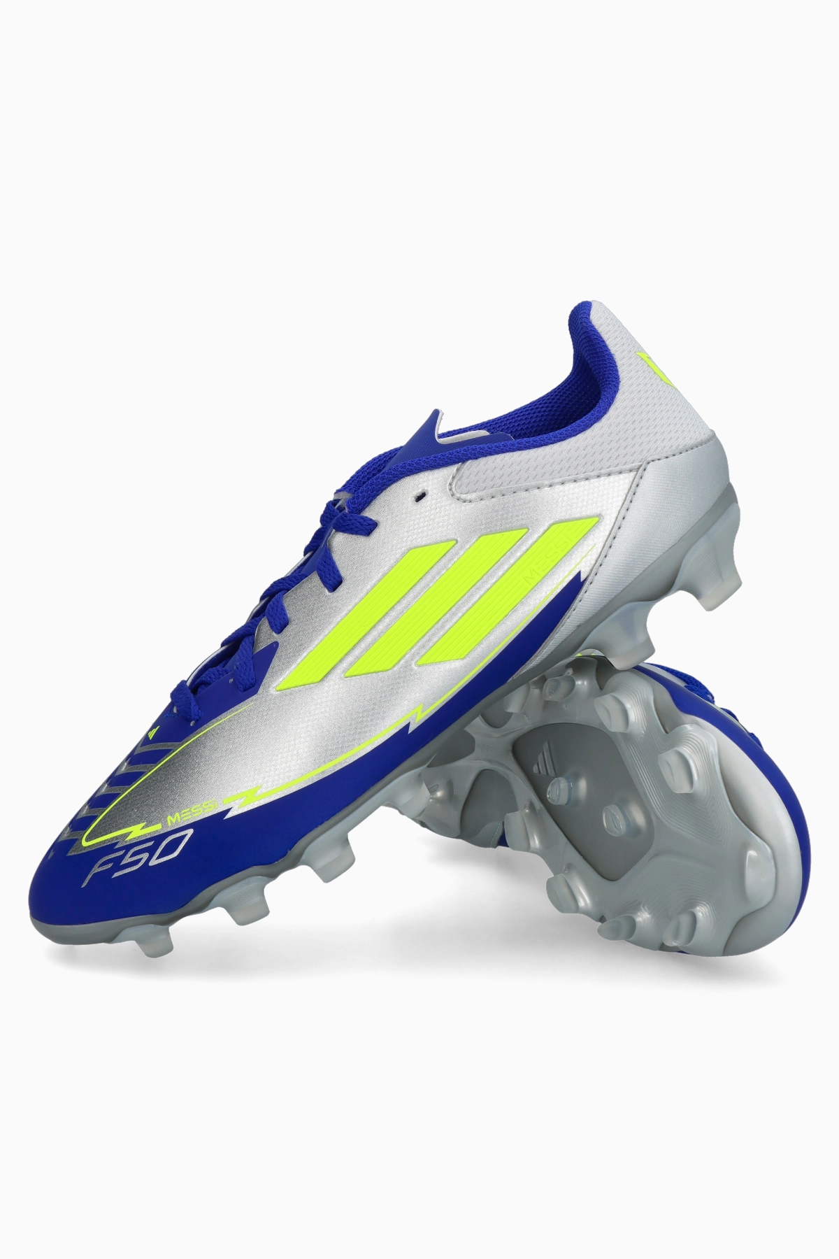 Korki adidas F50 League Messi MG Junior - Srebrny