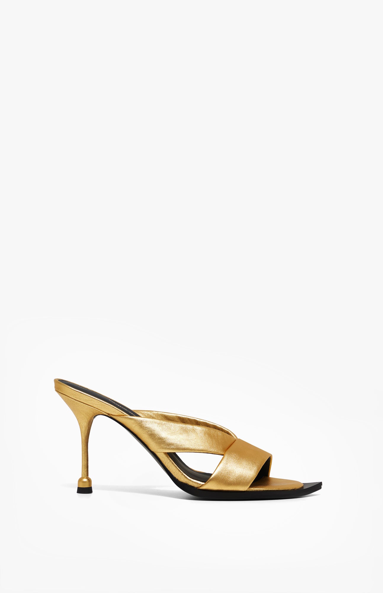 Klapki na obcasie MILA PLATINUM GOLD 35 - Vanda Novak