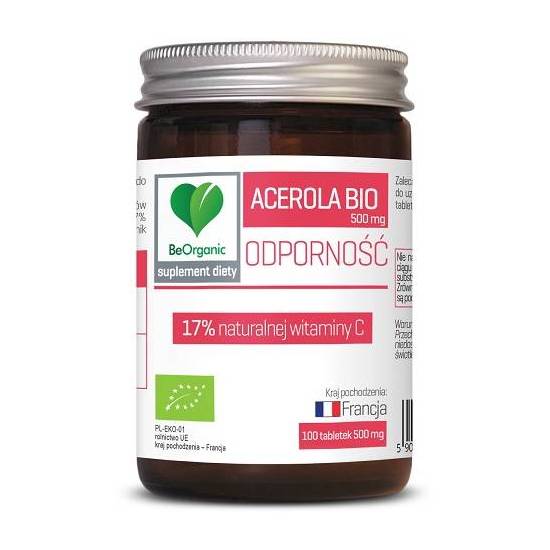 Beorganic acerola bio 500 mg, 100 tabletek