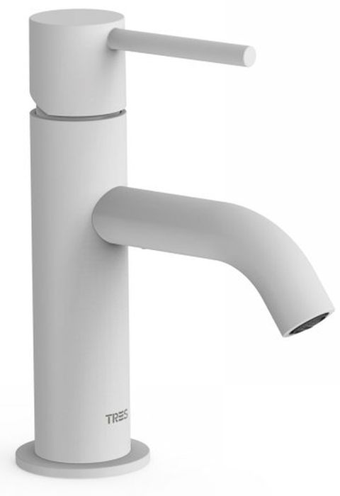 Tres Study Exclusive bateria umywalkowa stojąca biały mat 26290301BM